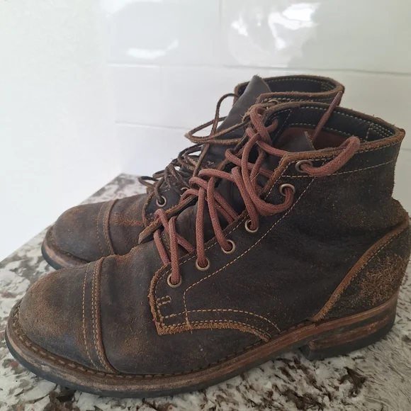 Truman waxed flesh boots 7D - Picture 4 of 11